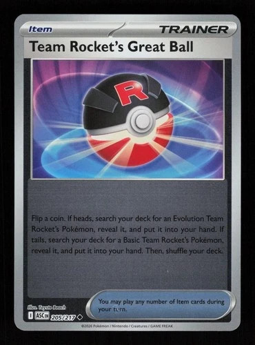 Team Rocket's Great Ball 205/217 Ascended Heroes Reverse 