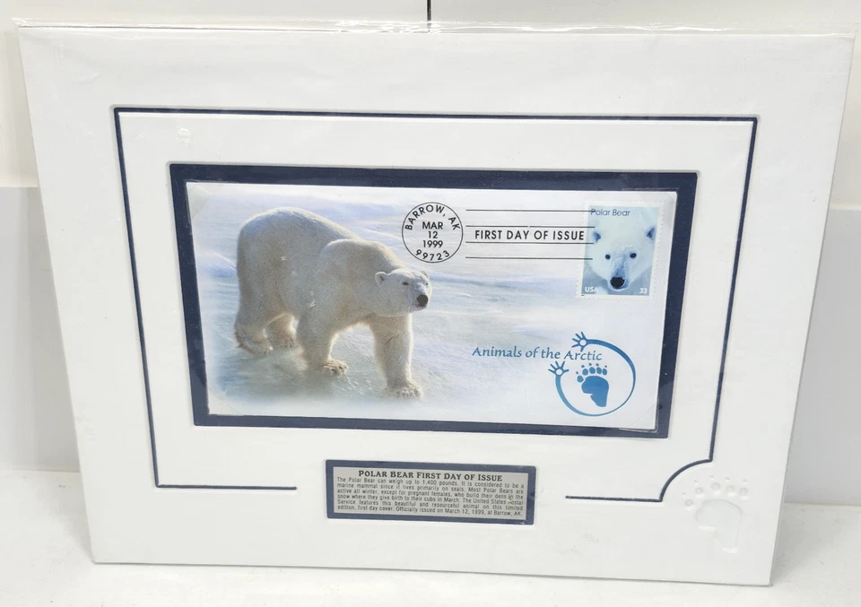 First Day Of Issue Polar Bear Animals Of The Arctic 1999 Stamp Barrow Alaska  - Image 2 of 4
