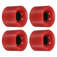 4 StüCk 60Mm Longboard Rollen Skateboard Rad 78A Rot