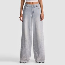 Alice Olivia AMAZING EMBELLISHED JEAN 695 Size 27