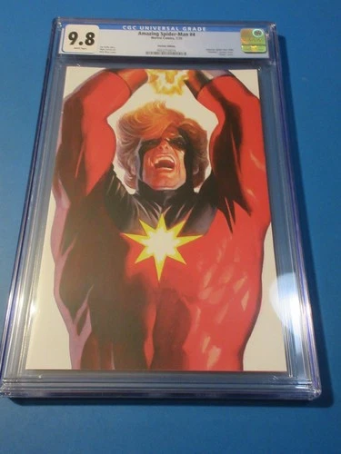 Amazing Spider-man #4 Alex Ross Captain Marvel variant CGC 9.8 NM/M  Gem Wow