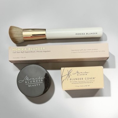 Monika Blunder Cover All in One Concealer Foundation Angled Brush shade 4 VIER