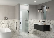 Glass Warehouse GW-DO-24.5 Albedo 78"H x 24-1/2"W Hinged - Black