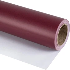 Wine Red Wrapping Paper Solid Color- Mini Roll - for Christmas, Wedding, Birthda