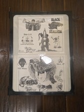 Tattoo Flash Prints In Original Tattoo Shop Frame 18"x 24"
