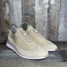 New NWOB Womens Cole Haan 2.ZeroGrand Beige Suede Wingtip Oxfords Shoes Size 6 B