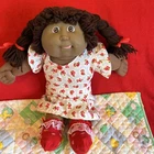 Cabbage Patch Kids doll girl head mold 11 KT factory 1988 adorable AA dark skin