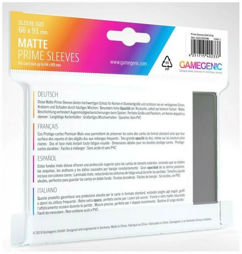 100 Gamegenic Matte Prime Standard Card Sleeves Deck Protectors 66mm x 91mm - Picture 17 of 25