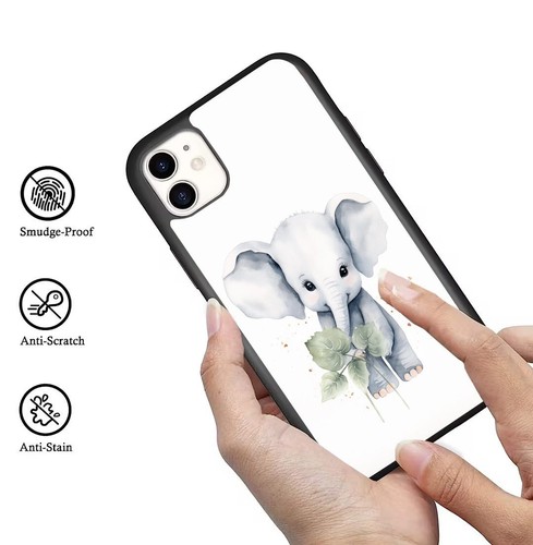 textured Cute tribal elephant TPU Cover For Apple iPhone For Samsung - Picture 7 of 25