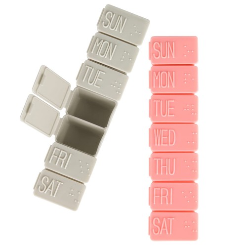 2pack Weekly Pill Organizer7 Days Pill Cases Travel Daily Pill Box Medicine Orga