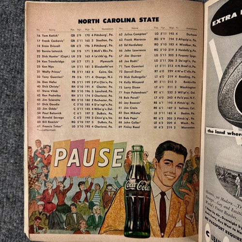 Miami Hurricanes Football Program 1957 vs NC State Orange Bowl Vintage Art Ads - Picture 9 of 23