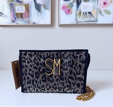 STEVE MADDEN Bag BJAYDA Crossbody Clutch - Black Leopard Rhinestone