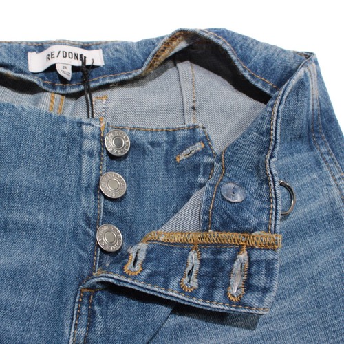 Re/Done Neu mit Etikett Denim Jeans Größe 25 US Knopfleiste Cropped Bootcut in Riot Blue - Bild 4 von 12