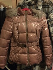 River Island Puffa Coat Size 8 (rose Pink)