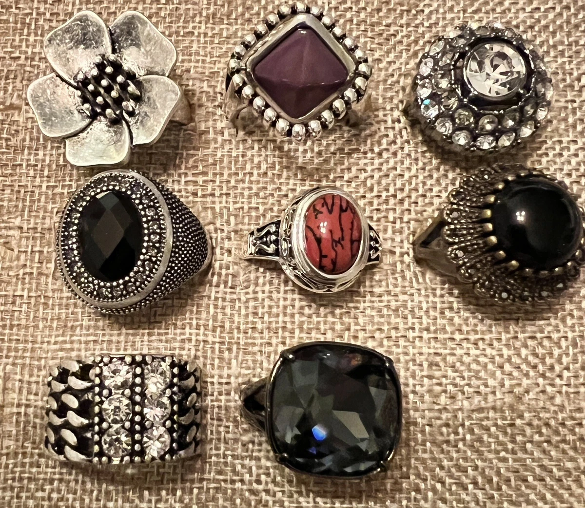 Premier Designs Jewelry Size 10 Ring Collection 8 Rings Total New