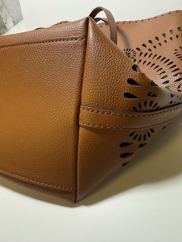 Borsa Lauren Ralph Lauren taglio laser grande in pelle marrone 20” x 12” - Foto 13 di 13