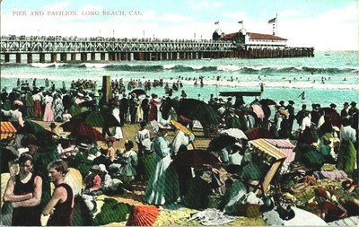 PIER & PAVILION LONG BEACH CALIFORNIA POSTCARD | eBay