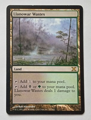 Magic MTG - Llanowar Wastes - 10th Tenth Edition - LP