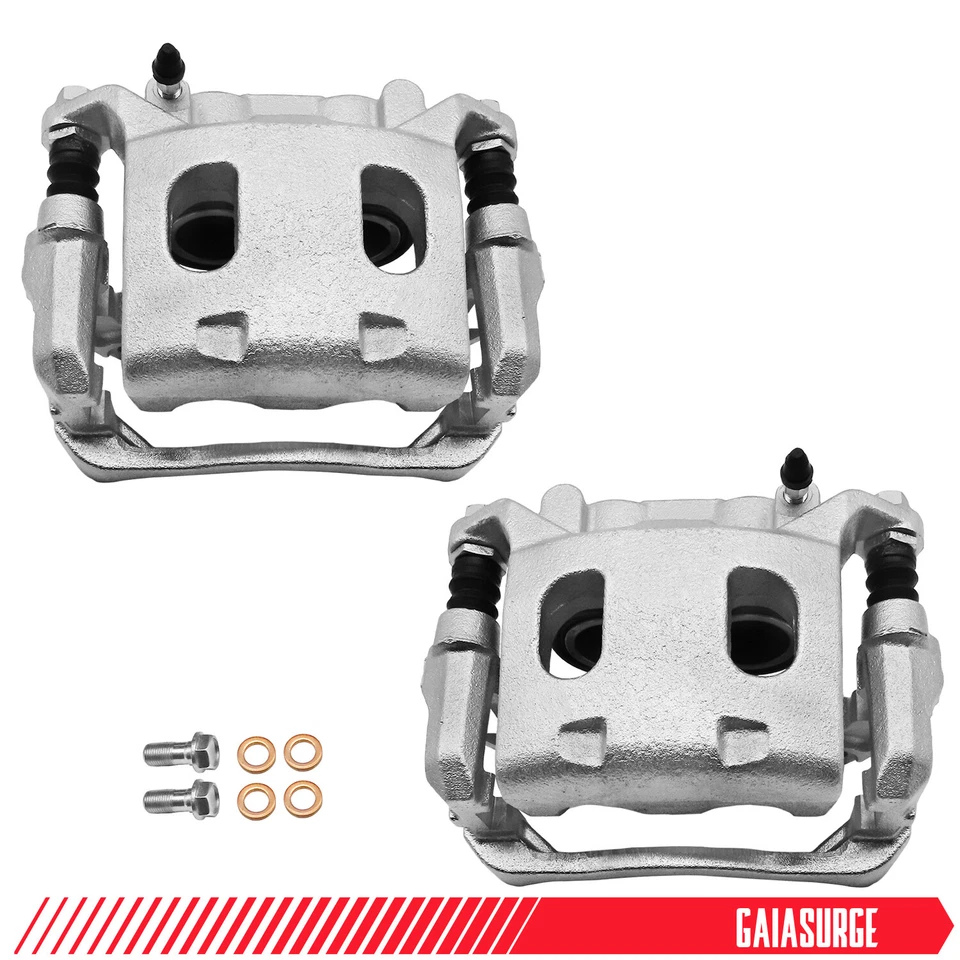 Pair Front Brake Calipers w/ Bracket for Nissan Murano Pathfinder INFINITI QX60 - Image 2 of 4
