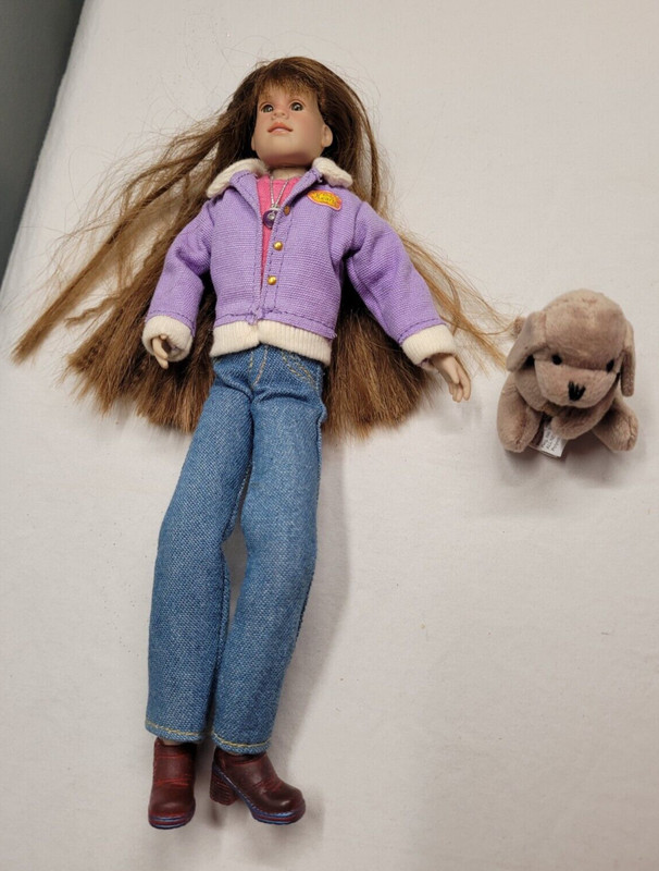 Only Hearts Club Olivia Hope Doll & her Dog Brown Hair Purple Jacket