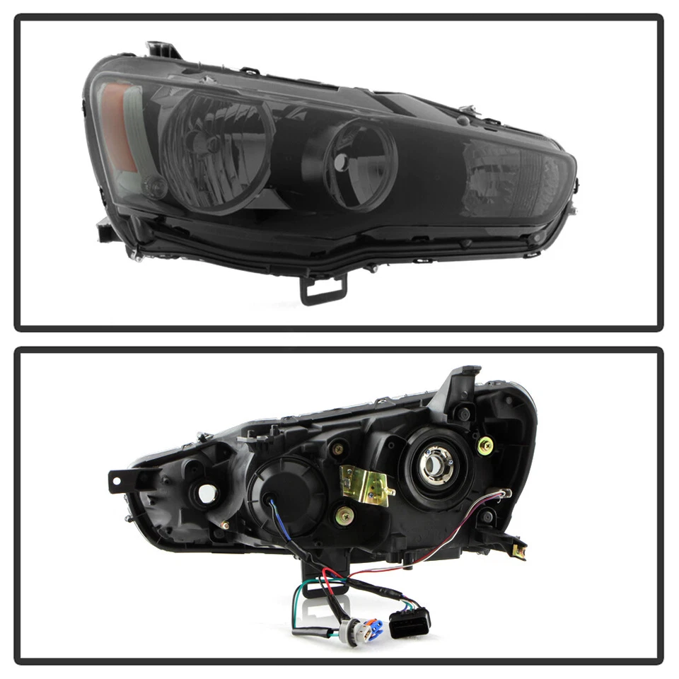Faros halógenos Black Smoke 2008-2017 Lancer 08-15 Evolution EVO X Foto 3 de 4