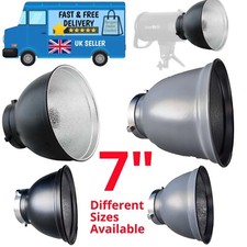 Studio Essentials 7" Reflector Bowens S type Light Modifier Black / Silver    60