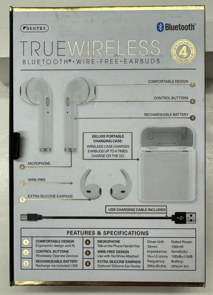 Wireless Headphones Sentry Bt998 Manual Sentry Wireless Earbuds - Main Image