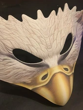 Adult Foam Realistic Printed American Bald Eagle Costume Mask Accessory