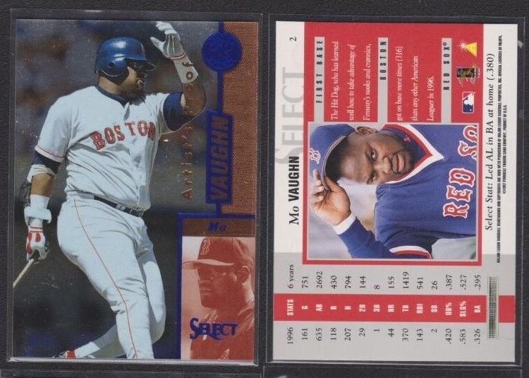 1997 PINNACLE SELECT BLUE ARTIST'S PROOFS #2 MO VAUGHN RED SOX SP 1:355 PACKS