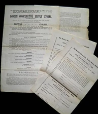 1890 LONDON CO-OPERATIVE Prospectus, Share application Superb Plan & Elevation