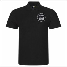 Image of Personalised Pro RTX Custom Embroidered Text Mens Workwear PRO Pique Polo Shirt 