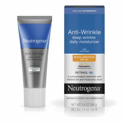 Neutrogena Ageless Intensives Retinol Anti-Wrinkle Moisturizer SPF 20 1.4 oz..+