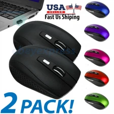 2 Wireless Optical Mouse Mice 2.4GHz USB Receiver For Laptop PC Computer DPI USA