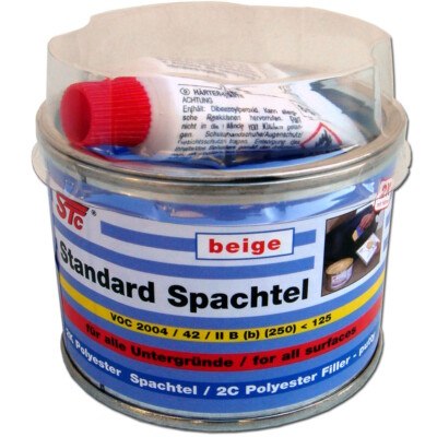 250 g STC Standard Spachtel beige Polyesterspachtel Feinspachtel mit Härter