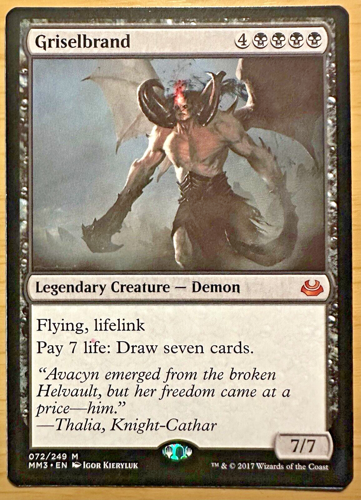 MTG ~ Magic The Gathering ~ Griselbrand ~ Modern Masters 2017 ~ MYTHIC ~ MINT
