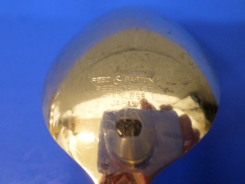 6 - Reed & Barton Rebacraft GOLDEN ROYAL BAMBOO Gold Electroplate SOUP SPOONS - Picture 8 of 8