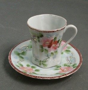 Vintage Demite Tea Cup Saucer Fl Rose Green An Tea Cup Saucer Fl Rose Green