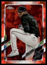 2021 Topps CChrome Sapphire Orange Jorge Guzman Rookie /25 Miami Marlins #US321