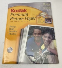 NEW 2002 Kodak Premium Photo Paper - 15 Sheets High Gloss - For Inkjet Printers