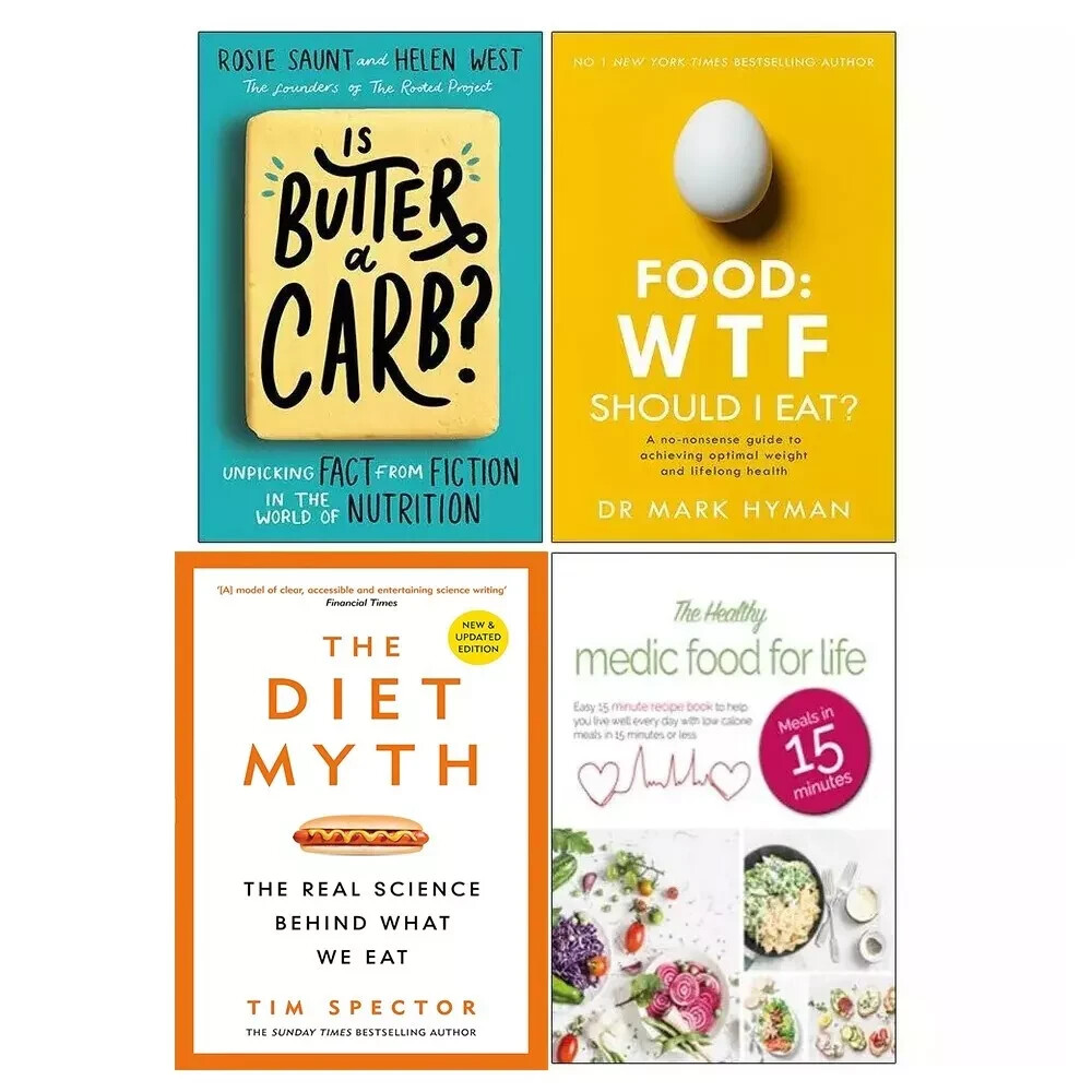 Is Butter a Carb?, Food, Diet Myth, Healthy Medic Food 4 Books Collection Set