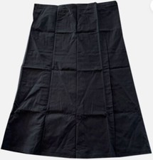 Sari Petticoat Cotton Stitched Adjustable Waist Saree Black Underskirt L-37"