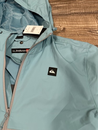 Quicksilver Windbreaker NWT Men’s Size Extra Large Packable Blue Gray - Picture 6 of 8