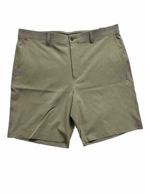 PGA Tour Mens Golf Shorts Sz 38 Khaki Heather Tan Comfort Stretch Inseam 8”  NWT