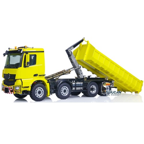 LESU RTR Hydraulic RC Full-Dump Truck 1/14 8x8 Tipper Model W/Hooks Light Sound - Picture 5 of 12