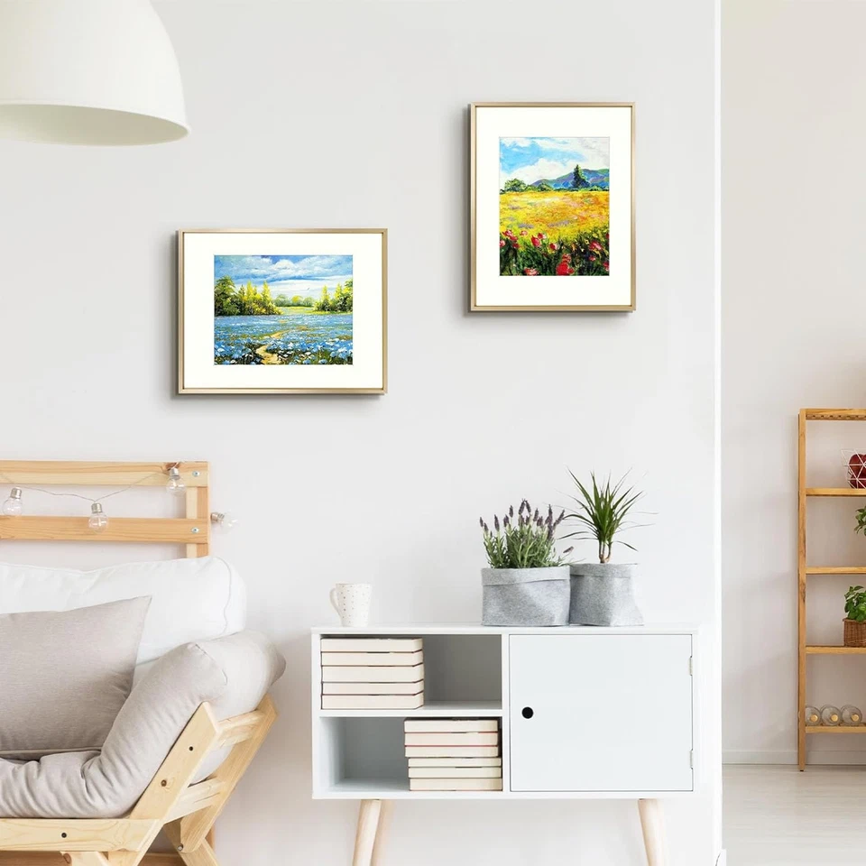 , Marco de fotos dorado 11X14 muestra foto 8X10 con tapete o 11 X 14 sin tapete f Foto 3 de 4