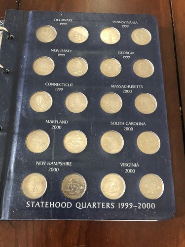 STATEHOOD QUARTERS COLLECTION-1999-2008-P and D mints-Nice album in holder - Picture 3 of 8
