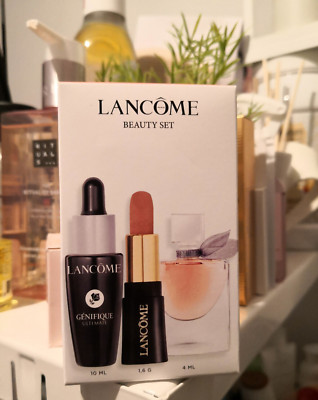 Lancome Beauty Set - Genifique + 217 Nude Shot Lippenstift + La vie est belle