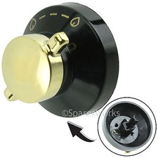 Gold Black Switch Gas Flame Burner Control Knob for DIPLOMAT ADP Oven Hob Cooker