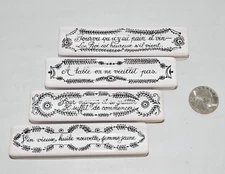 Estello 4x Utensil Holder Rest w/ Food Quotes - Made in France