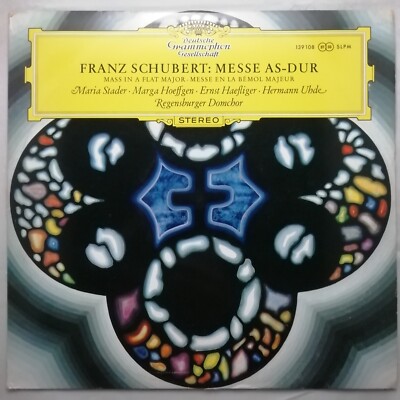 DG LP 139 108 FIRST TULIP: Schubert - Mass in A flat major / Stader / Hoeffgen